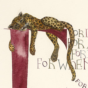 Tess Cooling calligraphy detail